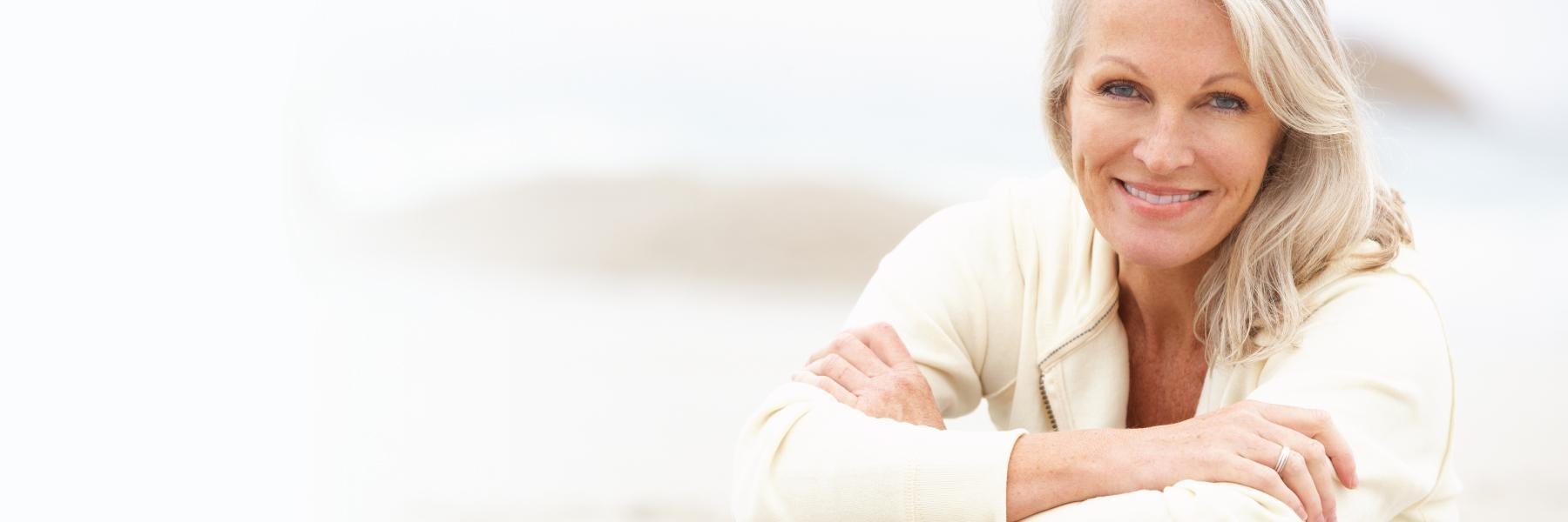 older woman smiling